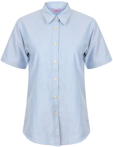 HEN-H516-Ladies Classic Short Sleeved Oxford Shirt